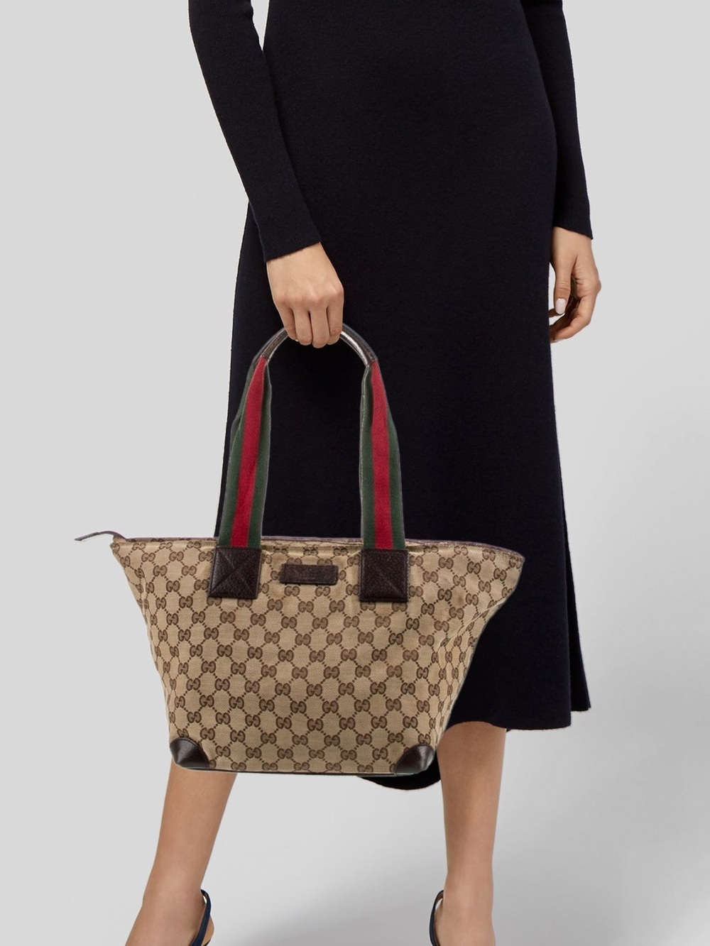 Gucci GG Canvas Mini Tote Sherry Line Handbag